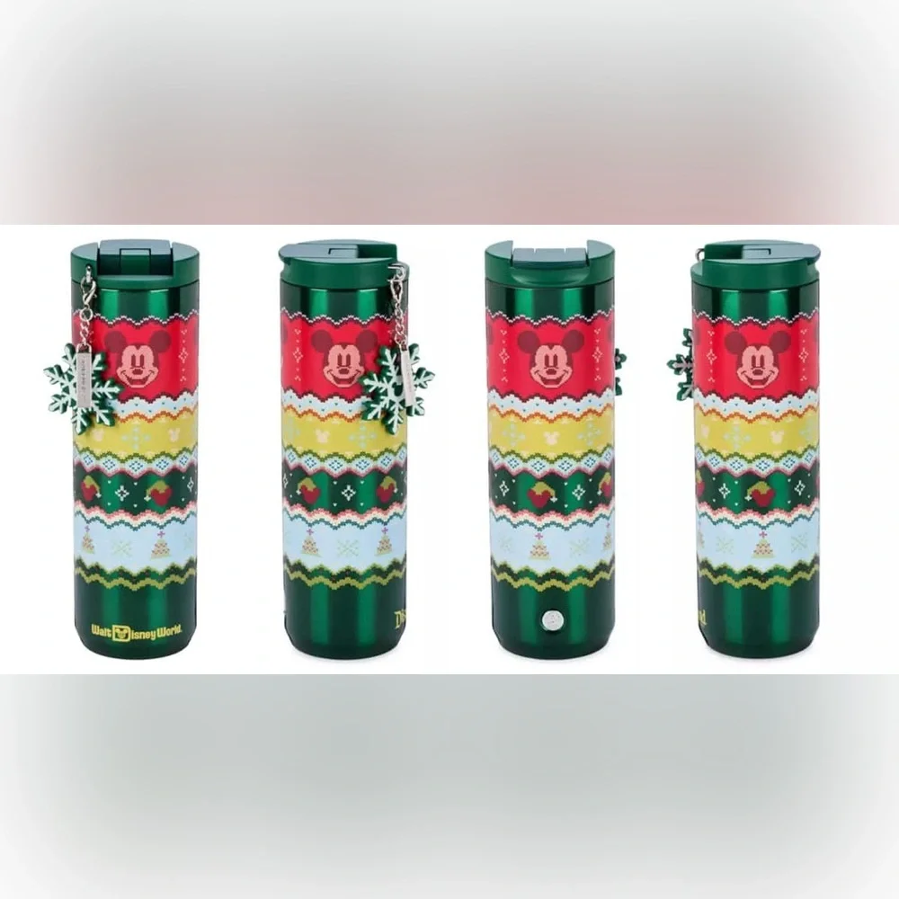Mickey Mouse Holiday Stainless Steel Starbucks NEW